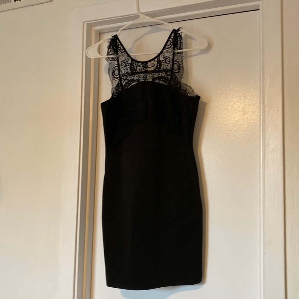 Black lace dress